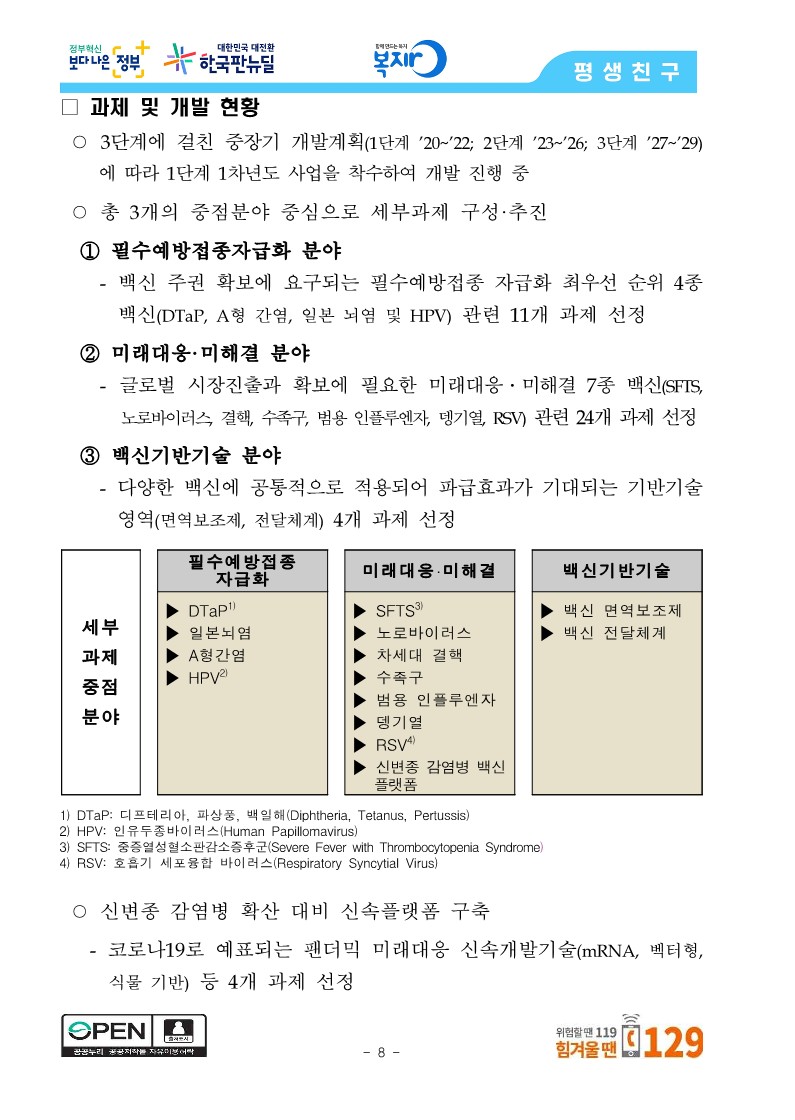 [보건복지부] 방역 현장에서 필요한 기술과 백신 개발에 적극 협력하여 주기적 감염병 유행에 대비한다_8.jpg